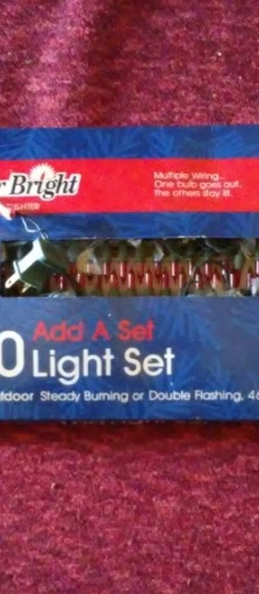 HOLIDAY HOME RED CHRISTMAS LIGHTS.