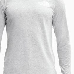 The North Face Mens Grey/Teal Green Long Sleeve Shirt! Large