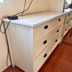 Beautiful PURE WHITE 6 Drawers Drawer Dresser Clothes Storage Cabinet Chest TV Stand Media Organizer 