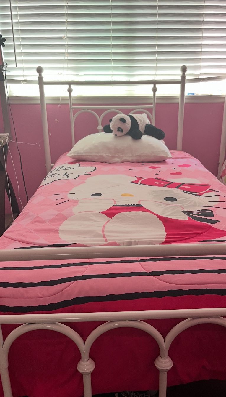 White Twin Bed