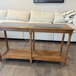 Wood And Glass Console Table