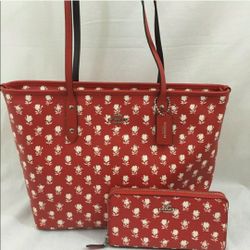 COACH DESIGNER BADLANDS FLORAL CITY TOTE PURSE BAG