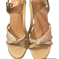 Brand New, MIA Woven Wedge Sandals Size 7.5