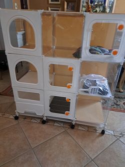 Cat House Indoor With Wheels