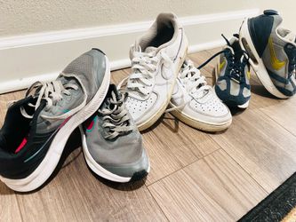 Three Nike shoes for youth all size 4