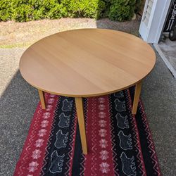 Beach Style Wood Table With Leaf