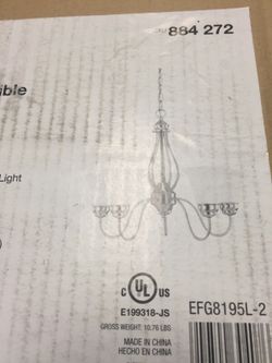 5 light reversible chandelier