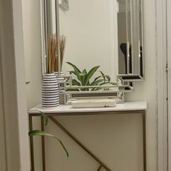 Marble And Gold Modern Console Table 