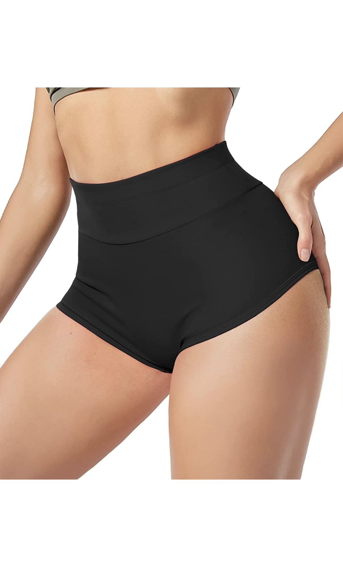 New Workout Butt Lifting Booty Shorts Women Sexy Gym Spandex Dance Bottoms High Waist Yoga Sports Leggings, Medium