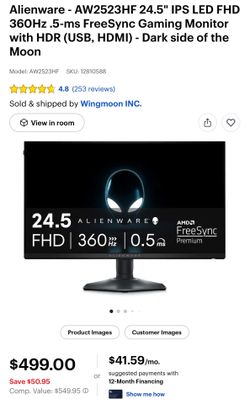 Alienware AW2523HF 24.5" IPS 360Hz Gaming Monitor