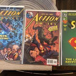 Comic Book Lot Of 3. DC  2 Action Comics Superman And Reign Of The Superman