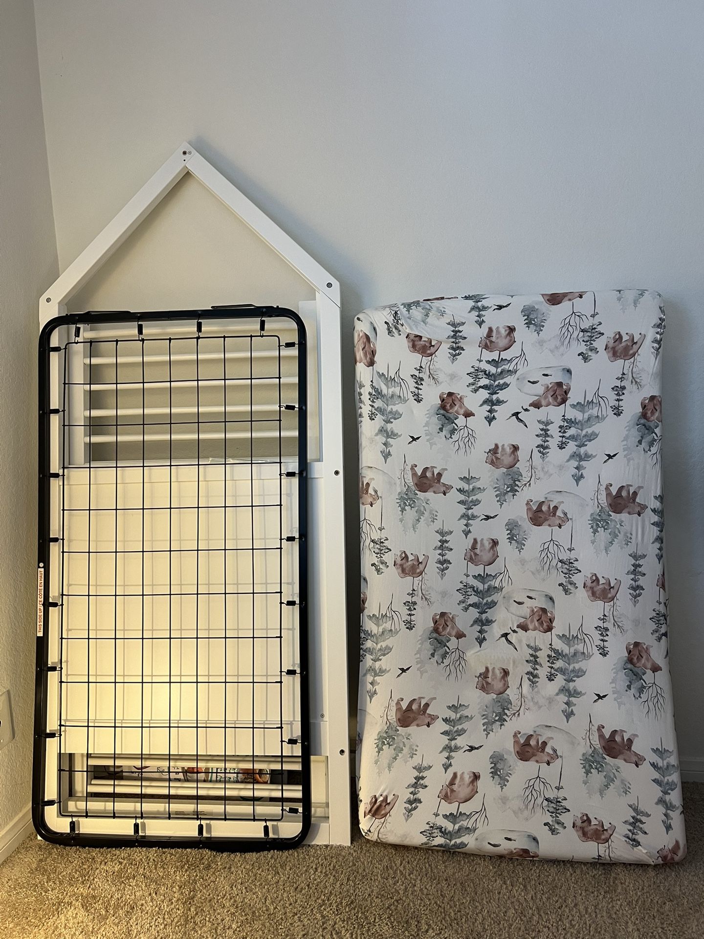 Wooden Baby Crib White