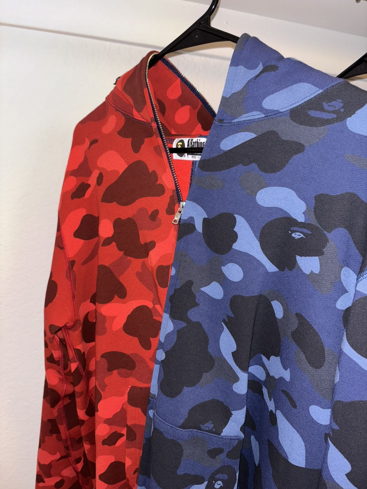 Bape Half Camo Full Zip Shark Hoodie Size Xl Men’s Great Condition