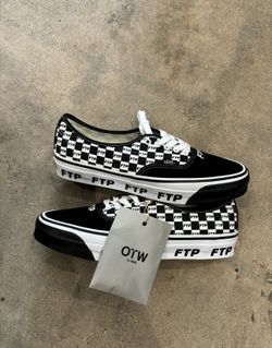 FTP X Vans White Checkered Size 9M