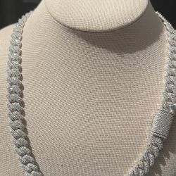 Silver Moissanite Necklace 