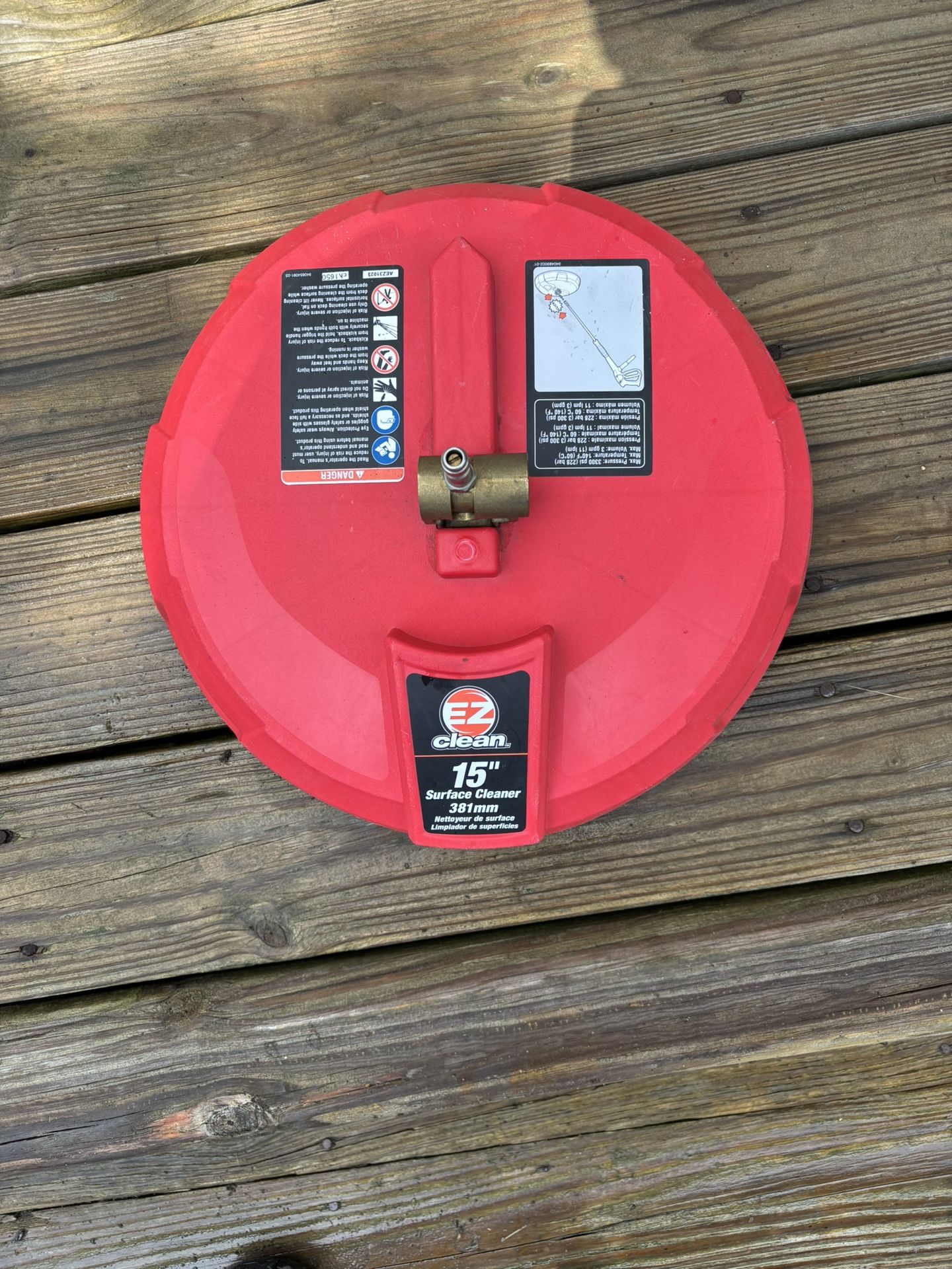 15 inch surface cleaning attachment for power washer