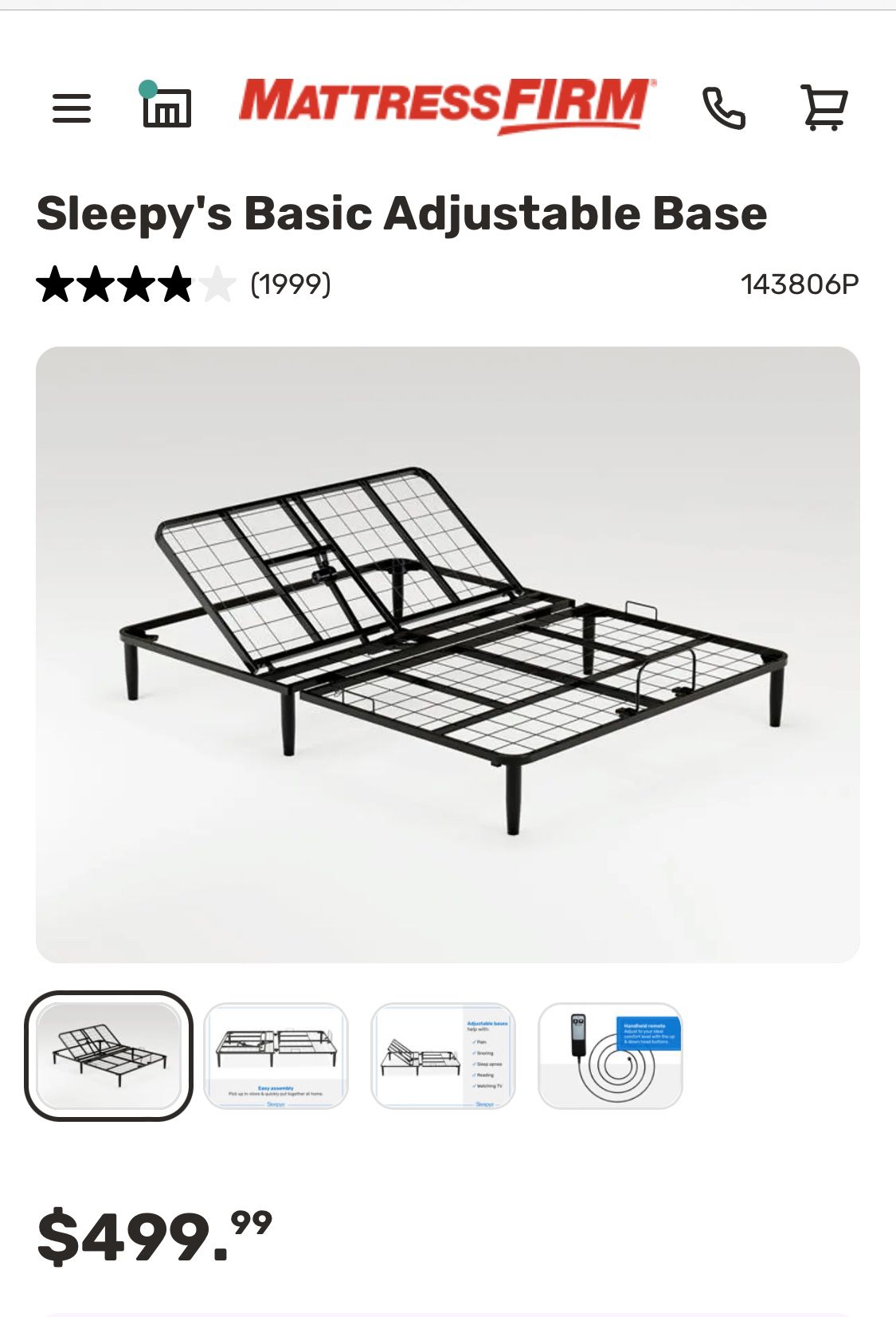 King Adjustable Bed Frame Base