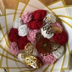 Crochet Red Pink And White 