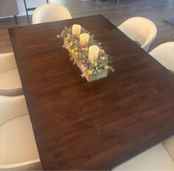 Heavy beautiful, solid, wood dining table
