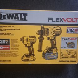 **NEW DEWALT FLEX VOLT 60V  2 TOOL HAMMER DRILL AND IMPACT DRIVER  KIT** $275 FIRM. 