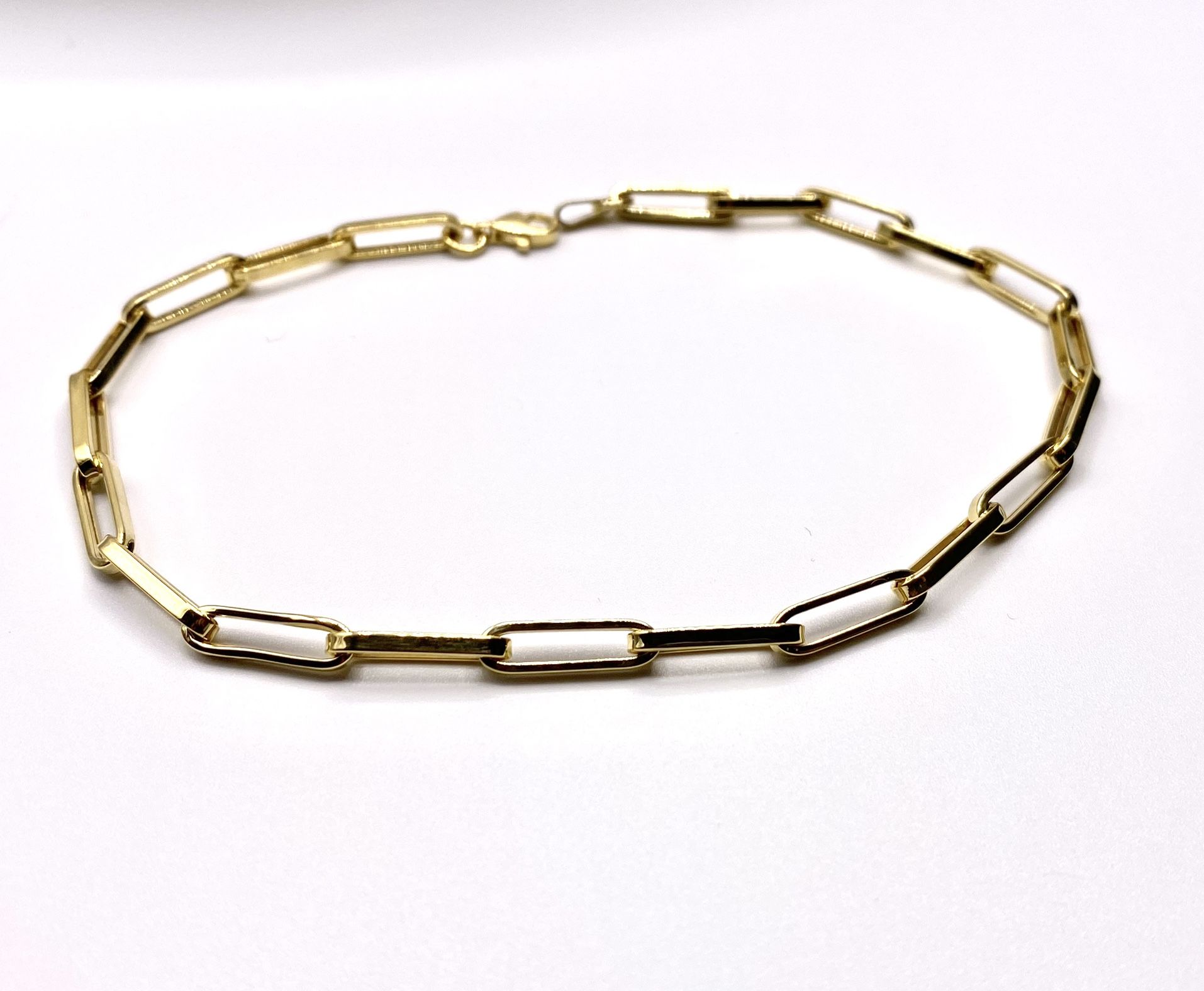 10K Gold Paper Clip Anklet