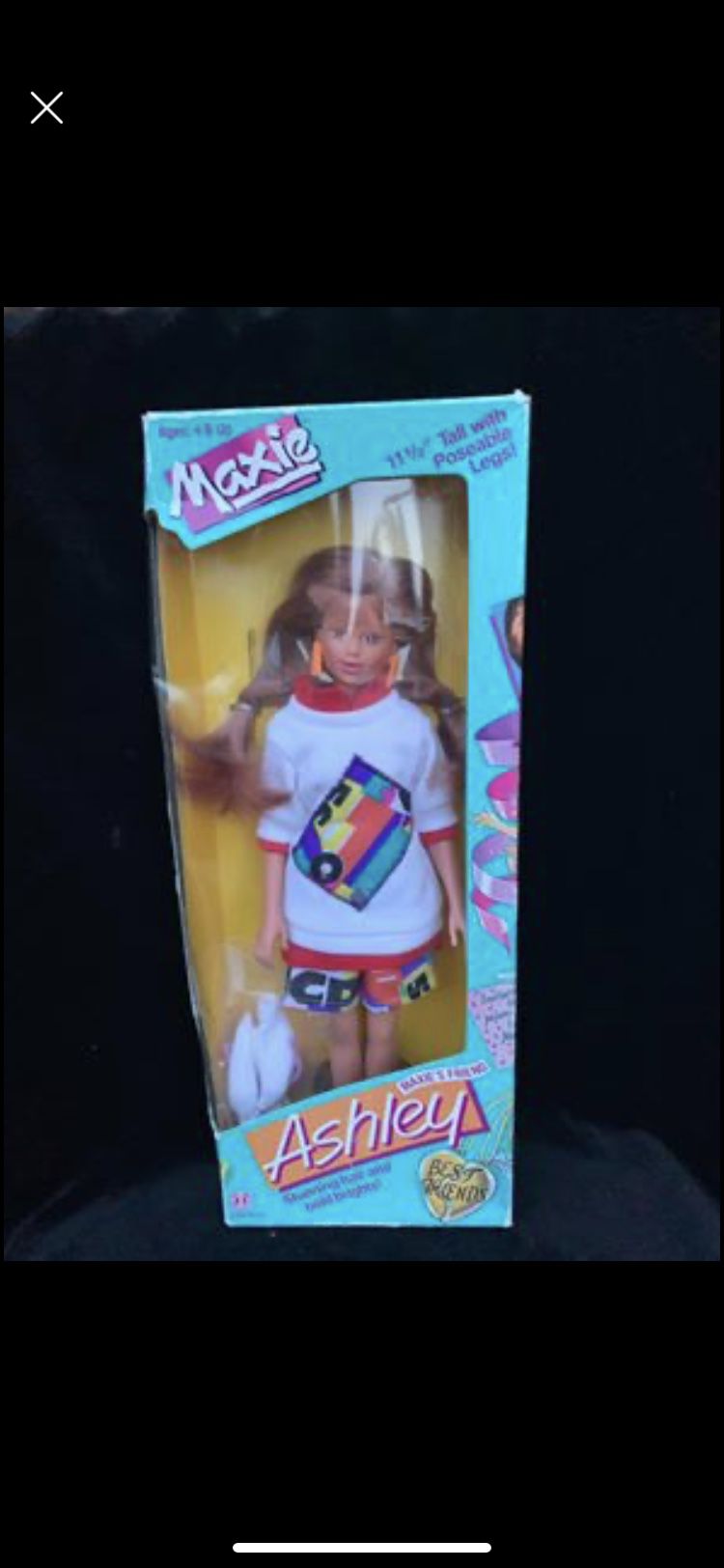Vintage stills in box. "Maxie's friend of Ashley" Barbie. 1987