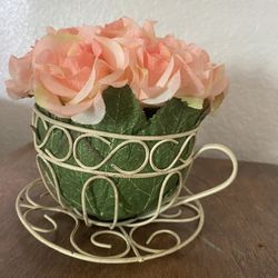 TEA CUP FLORALS “ $8.00 Each 