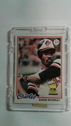 Eddie Murray ROOKIE CARD...topps card # 36...all corners are sharp and card is perfectly centered too.