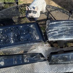 04-12 Chevy Colorado Canyon Smoke Amber Headlights Parking Lights