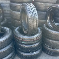215/65R16 BRIDGESTONE A SET OF FOUR USED TIRES