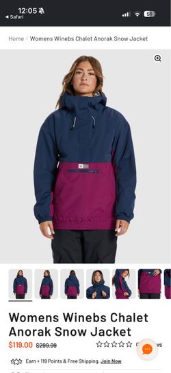 NEW Womens Winebs Chalet Anorak Snow Jacket