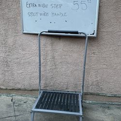 Extra Wide Step Stool With Handle