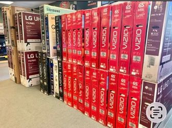 Tv 55”-85 $259-$1098 smart 4k hdtv $55 down on financing free delivery six month warranty