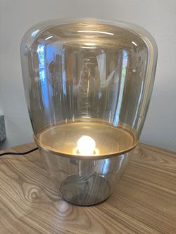 Modern Macaron glass lamp table light - amber brass