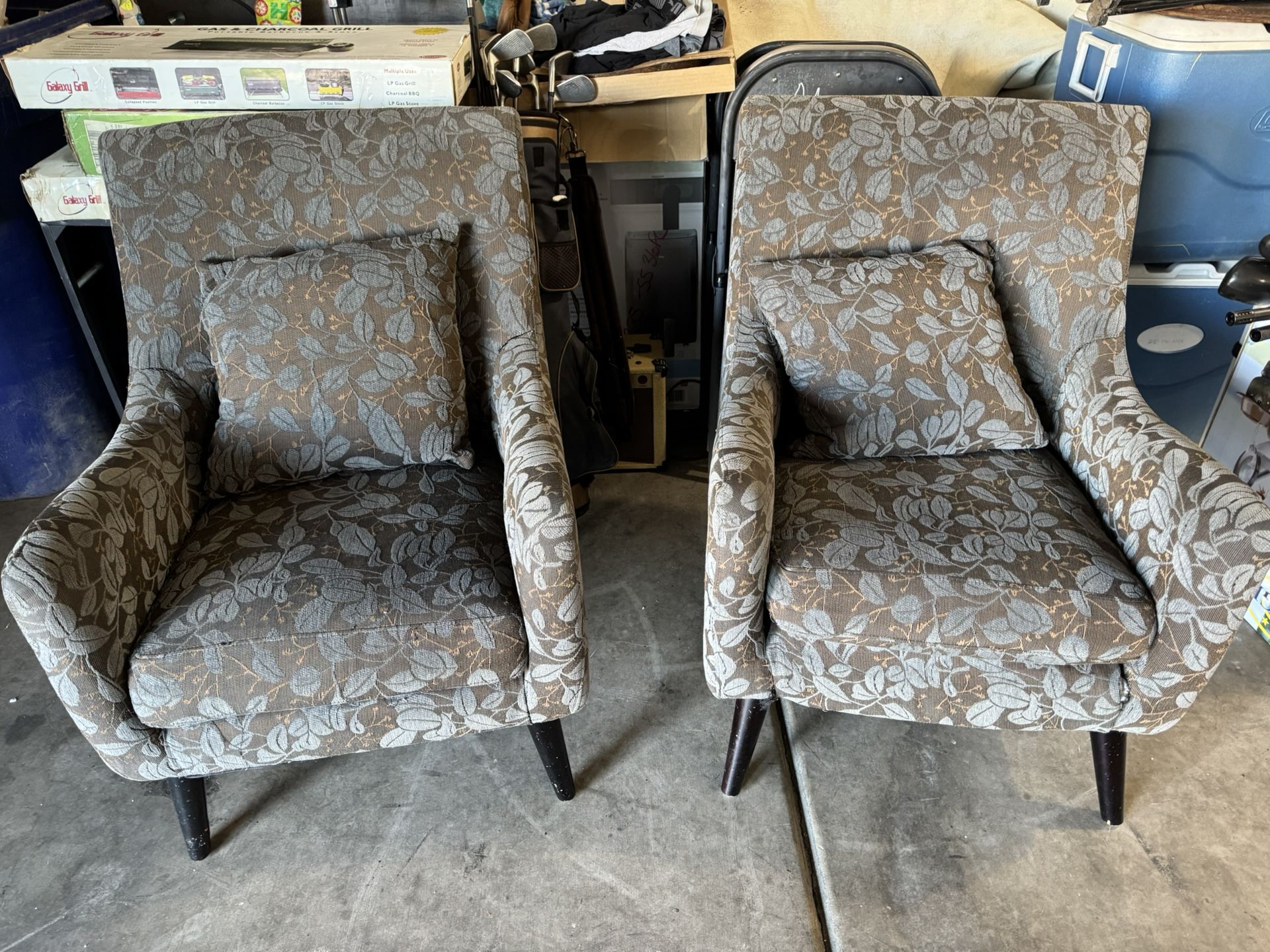 Matching Set Pattern Chairs