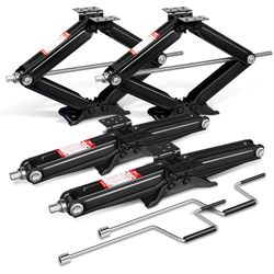 4-Pack Stabilizer Leveling Scissor Jacks W/ Speed Crank Handle