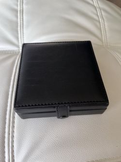 Square Travel Jewelry Case - Black
