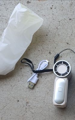 Portable high speed  fan USB-C rechargable (gray)