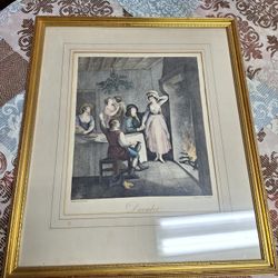 ANTIQUE ENGRAVING ENTITLED "DECEMBER "