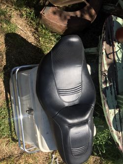 New Harley Davidson Leather Tandem Motorcycle Seat