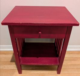 Maroon Wood Table Stand