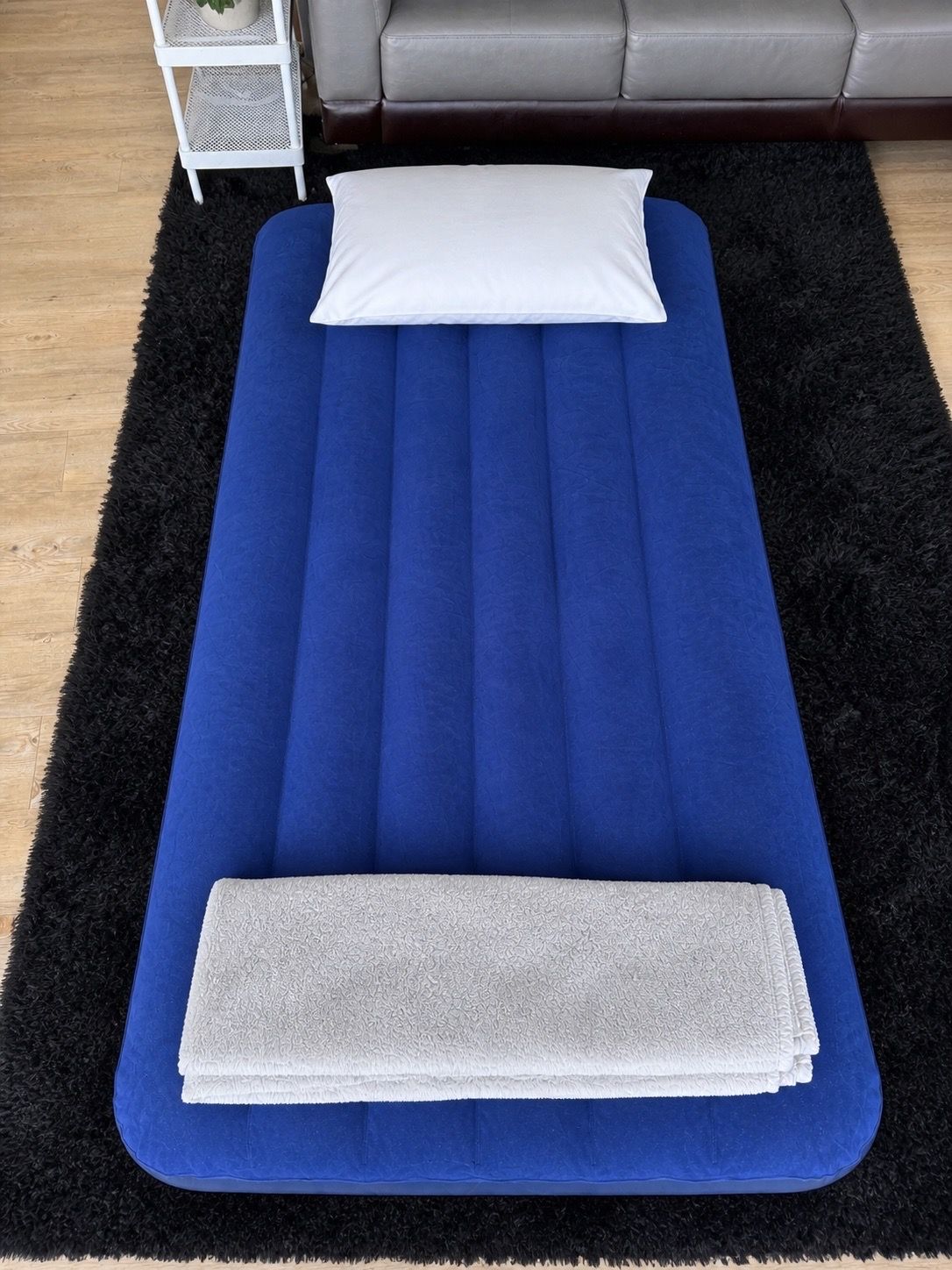 Intex Twin Air Mattress + Electric Pump — Great Condition