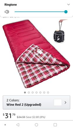 Sleeping bag size 83cm W 200 L