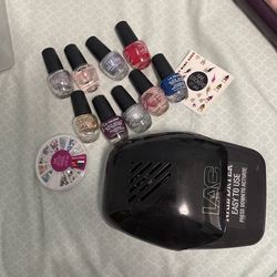 LA COLORS NAIL POLISH DRYER WITH NAIL POLISH