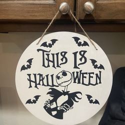 Nightmare Before Christmas Door Sign