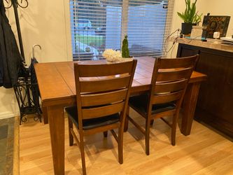 Wood Dining Table Set – 4 Chairs