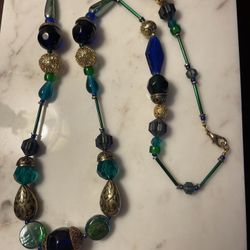Vintage Glass Bead High End Necklace 