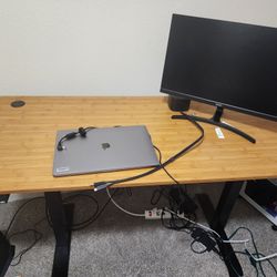 Move Out Sale: 55x 24 Inches Standing Desk , Automatic Adjustable Height Electric Stand up Desk , Sit Stand Home Office Desk, Ergonomic Computer Desk