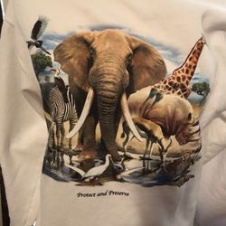 Sacramento zoo small white sweatshirt