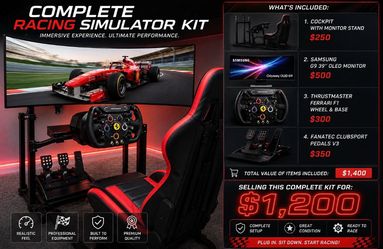 🏎️ COMPLETE RACING SIMULATOR SETUP FOR SALE – $1,200 🏁